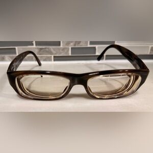 Vintage Versace Brown Tortoise Shell Eyeglasses Made in Italy